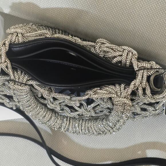 ROCKNOT The Transformer Crystal Cording Bag with Insert Black Bag / Crossbody - Picture 7 of 13